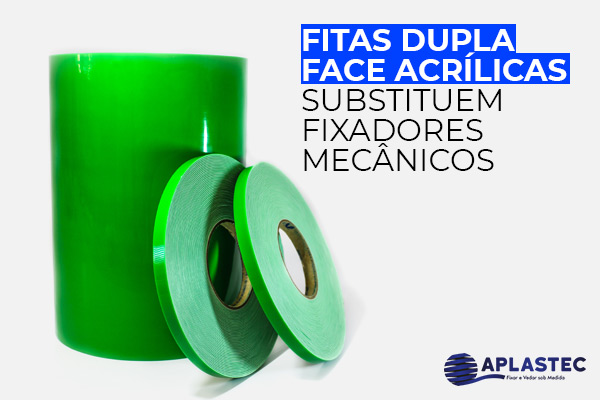 Fitas dupla face acrílicas substituem fixadores mecânicos Fitas dupla face acrílicas substituem fixadores mecânicos